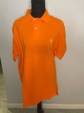 Polo by Ralph Lauren Bright Orange Classic Polo with yellow pony